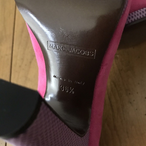 Marc Jacobs Pink Suede + Purple Leather Heels (size 36.5) - Picture 9 of 10